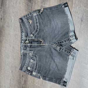 Justice Black Denim Shorts 7r